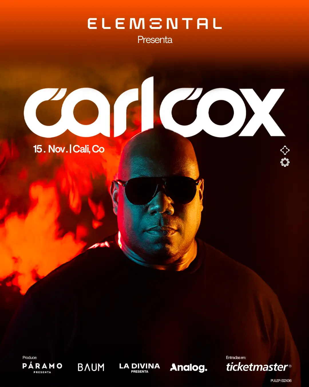 elemental presenta - carl cox, centro de eventos valle del pacífico, 15 nov- Hotel Siglo 21